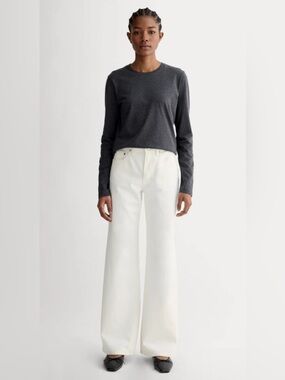 New Everlane THE MID-WAY JEAN in Bone Size 29